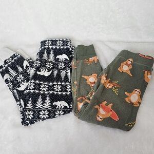 Old Navy Pajama Pants Todder Baby Size 18 24 Months 2T Sloth‎ Bear PJs Lot of 2
